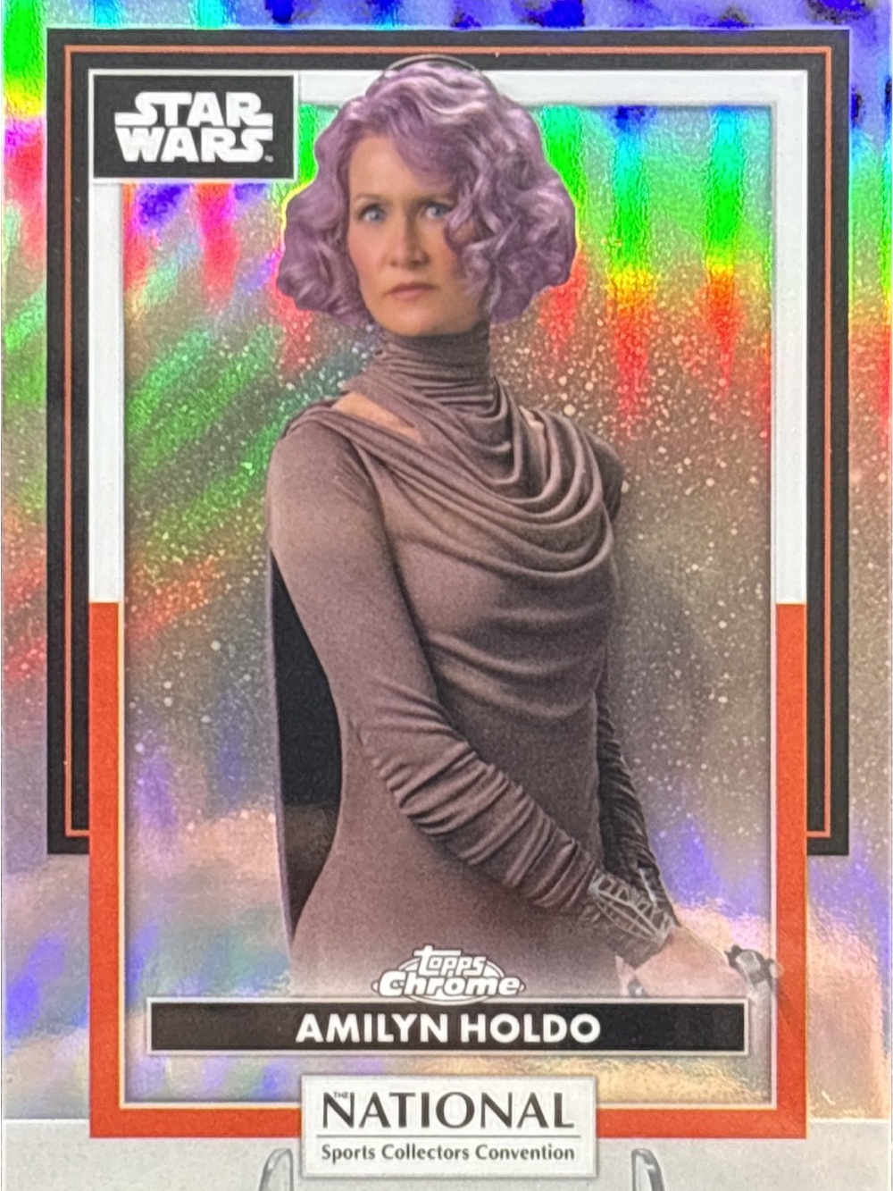 Topps Chrome Star Wars Chrome Amilyn Holdo - Nationals LE Print Holo